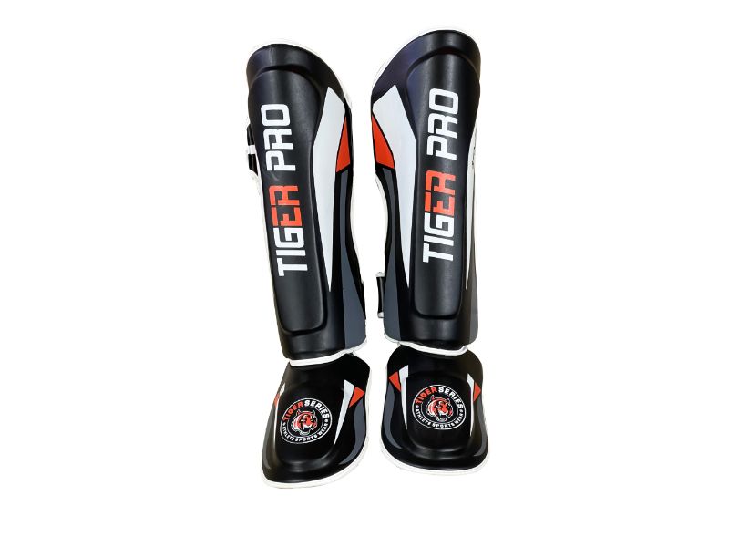 Sparring Shin guards with Instep - Tiger Series Athlete Sports Wear