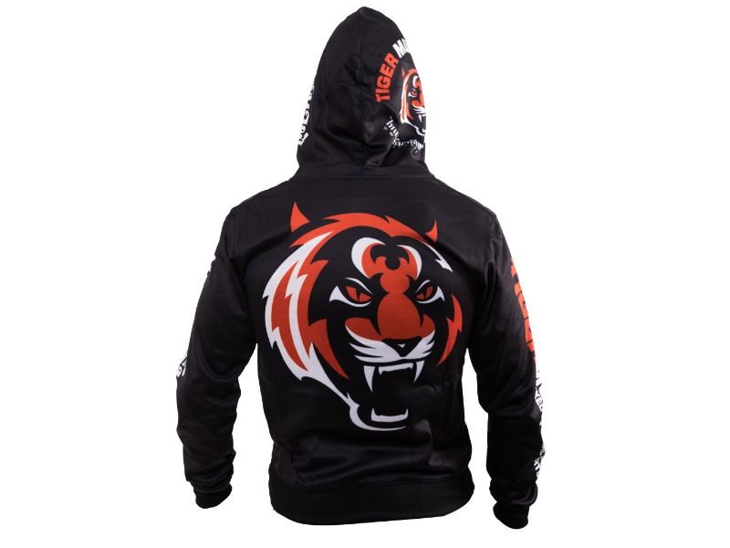 Tiger Zipper Fleece Hoodie - Tiger Series Athlete Sports Wear