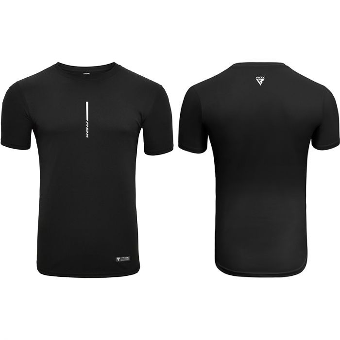 RDX T2 BLACK SHORT SLEEVES SWEAT-WICKING GYM T-SHIRT Be the first to review this product