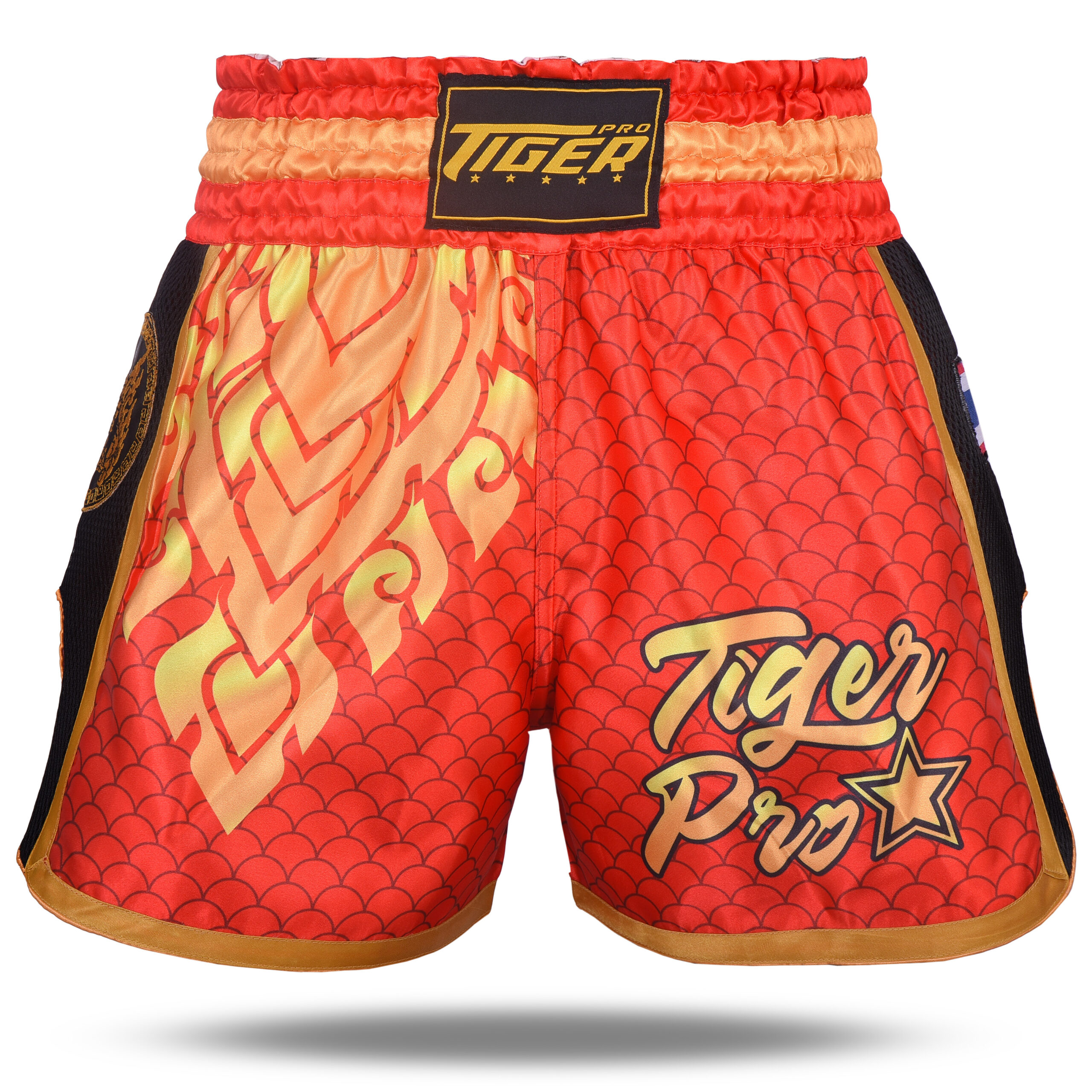 DRAGON MUAY THAI SHORTS RETRO BLACK/RED $39.99 – MSM FIGHT SHOP