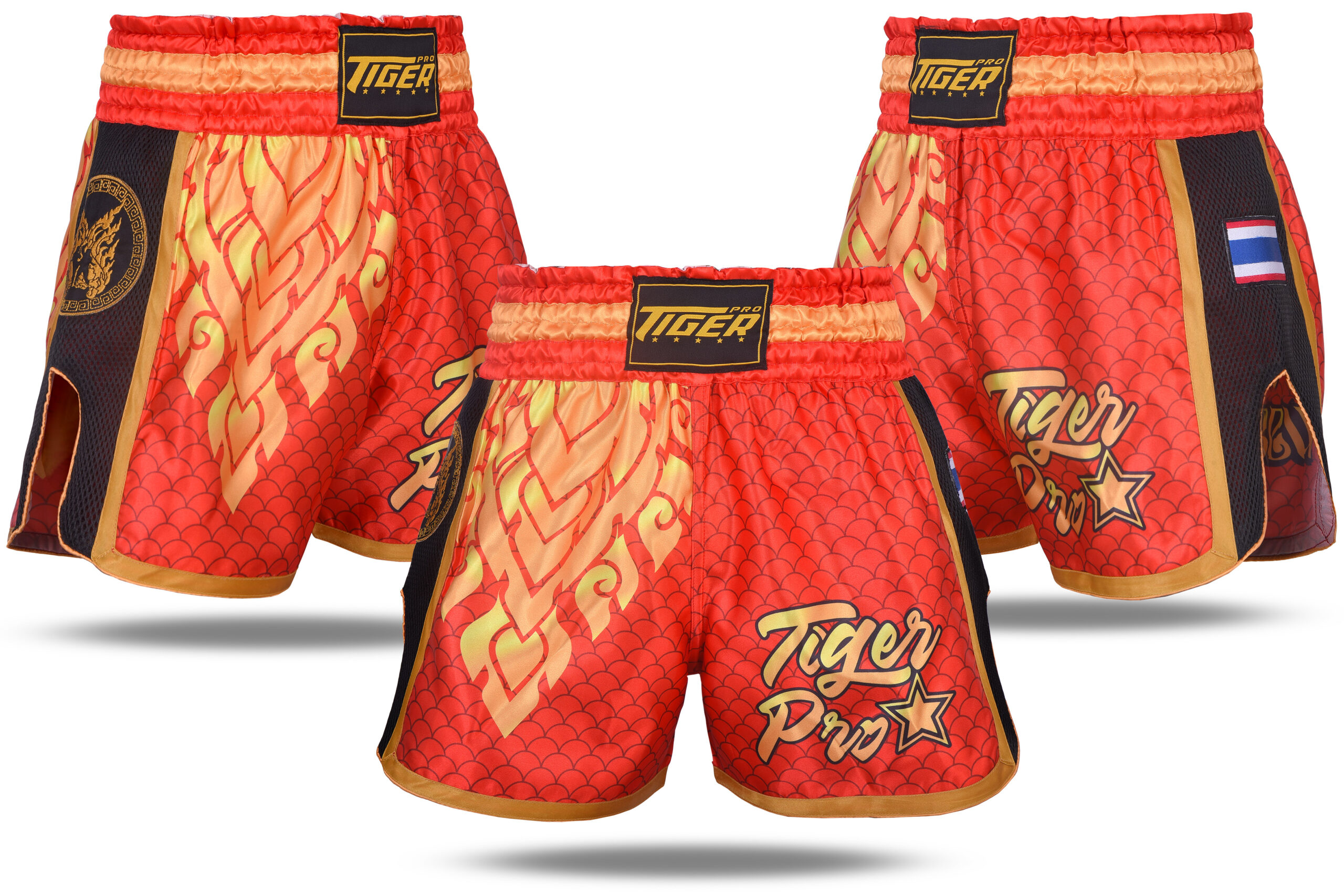 Thai Boxing Shorts Flame Red